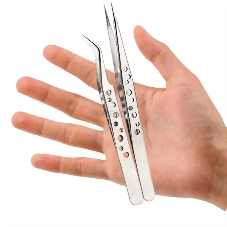 Anti-Slip Perforated Precision Electronics Tweezers