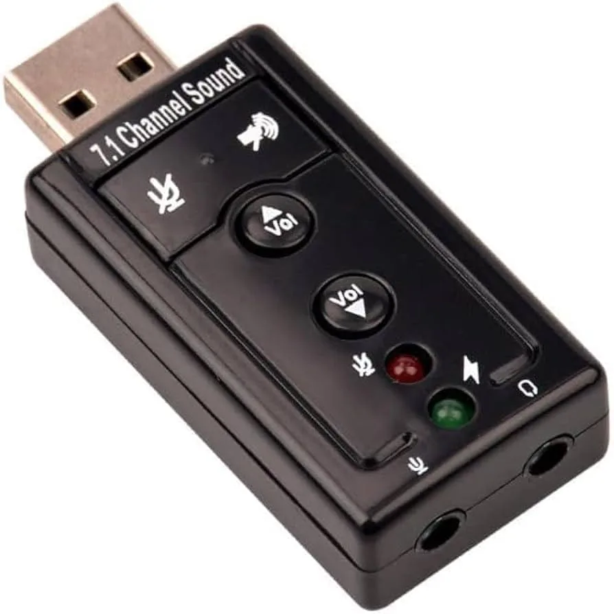 External USB to 3.5mm Audio Jack Sound Card Adapter