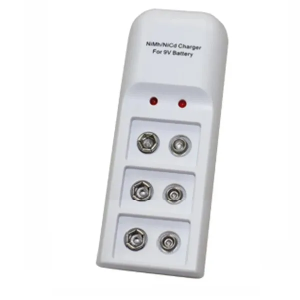 3-Slot Smart 9V Rechargeable Battery Charger
