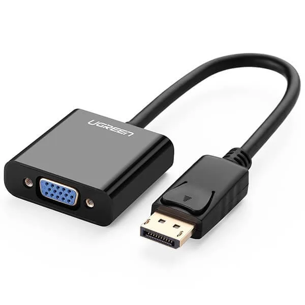 وصلة ومحول من مخرج VGA (كمبيوتر قديم) إلى مدخل HDMI (شاشة حديثة)