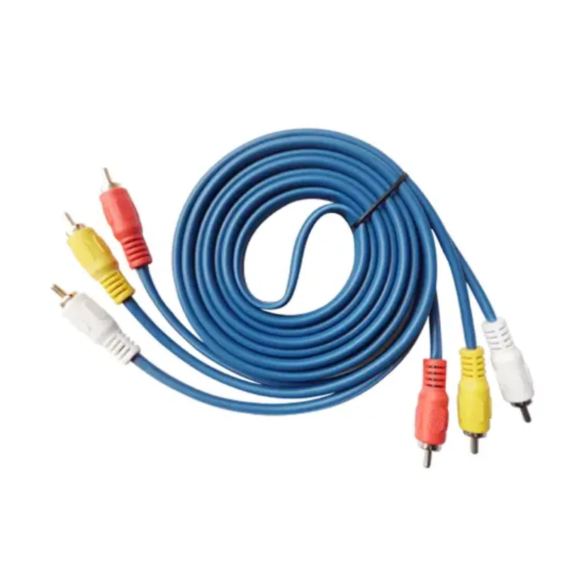 3RCA TO 3RCA Blue Audio/Cable RCA Cable