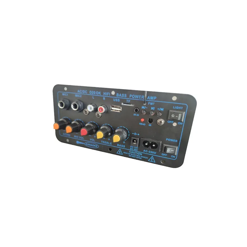 200W Stereo Amplifier Board With Bluetooth AUX TF-Card U-Disk for 8-12 Inch