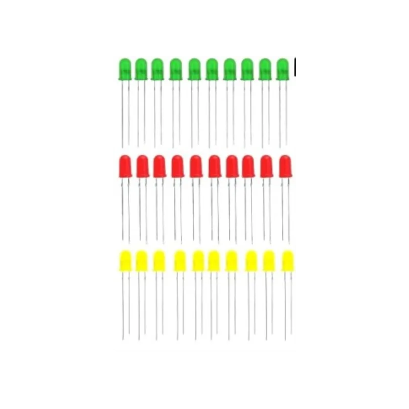 30 pcs 5mm Diffused LED Assortment Kit