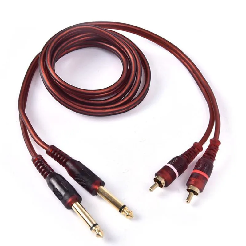 Double RCA Male To Double 6.35mm Male Audio Cable