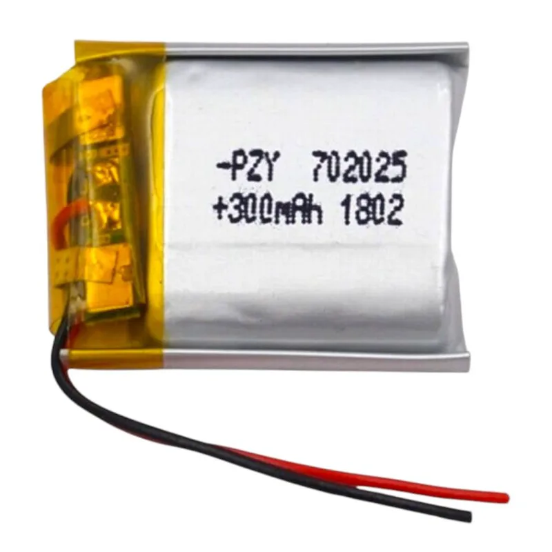 3.7V 300mAh 702025 LiPo Battery
