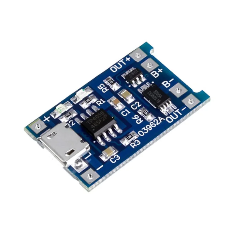 TP4056 1A Li-ion Battery Charging Module With Current Protection (Micro USB)