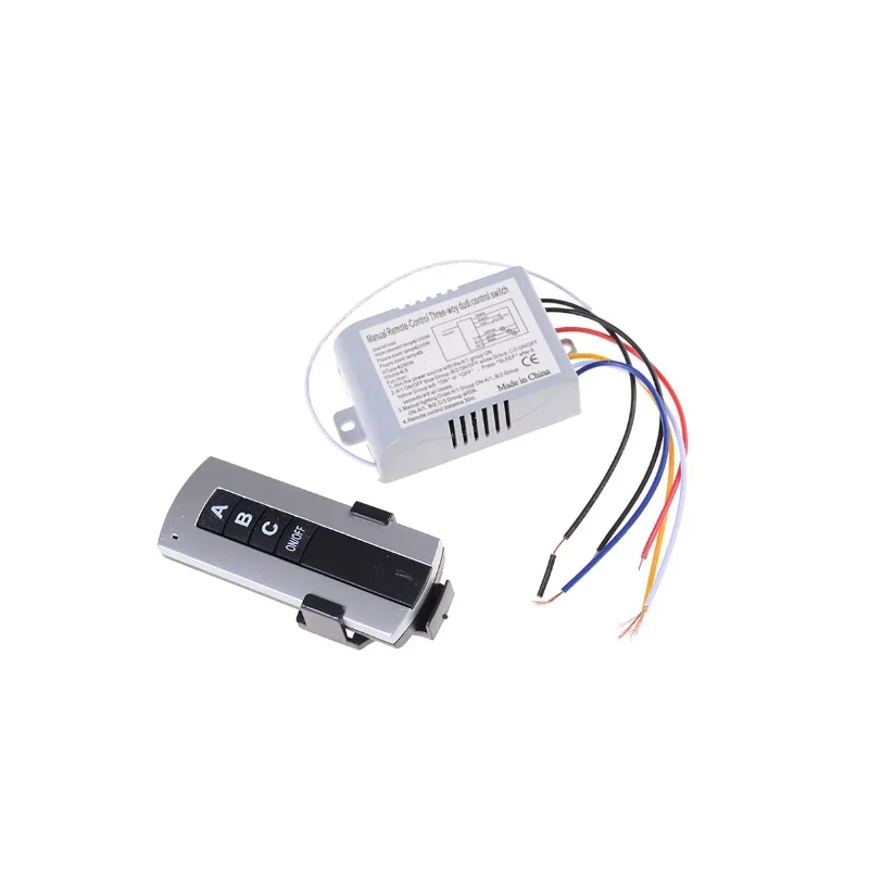 220V 3-CH Wireless RF Remote Control Switch Transmitter Receiver Module