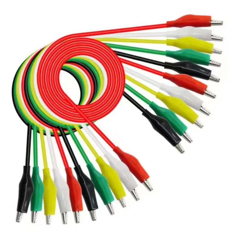 10 PCS Colored Alligator Clip Cable
