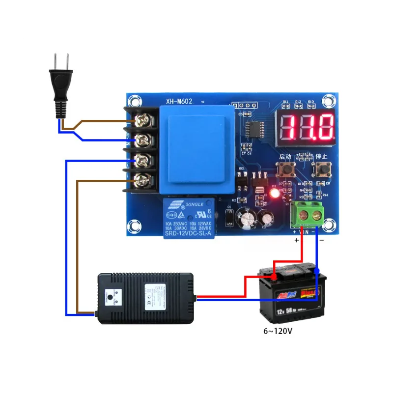 M633 Battery Charging Controller with Protection for the 230 VAC Power Supply (for 3.7 – 120 V Battery)