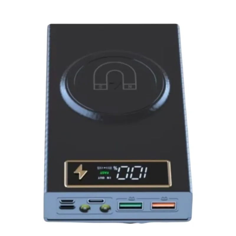 CX6-PD-Q1 Power Bank Case 5V/4.5A 9V/2A 12V/1.5A With Flashlight – Wireless Charger 15W